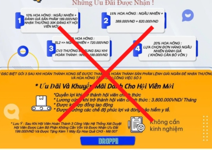 Hàng loạt fanpage,website mạo danh Droppii được lập ra nhằm lừa đảo, chiếm đoạt tài sản của những nhà bán hàng, những người đang có nhu cầu kiếm thêm thu nhập từ kinh doanh mô hình dropshipping