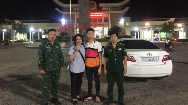 Phong được giải cứu khỏi casino ở Campuchia. Ảnh: VT