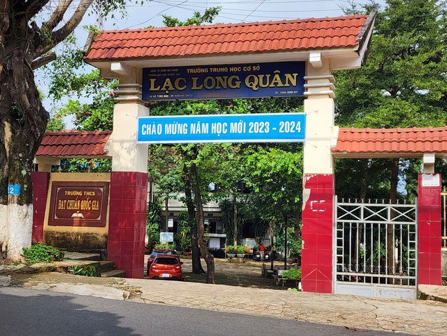 Trường THCS Lạc Long Quân, nơi em Đinh Xuân H. theo học