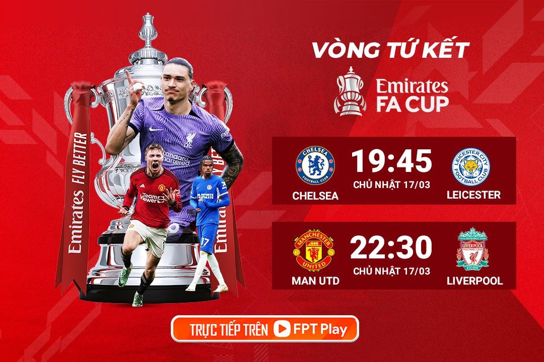 Tứ kết FA Cup 2023/24: Sức hút 2 trận có Chelsea, Man Utd - 5