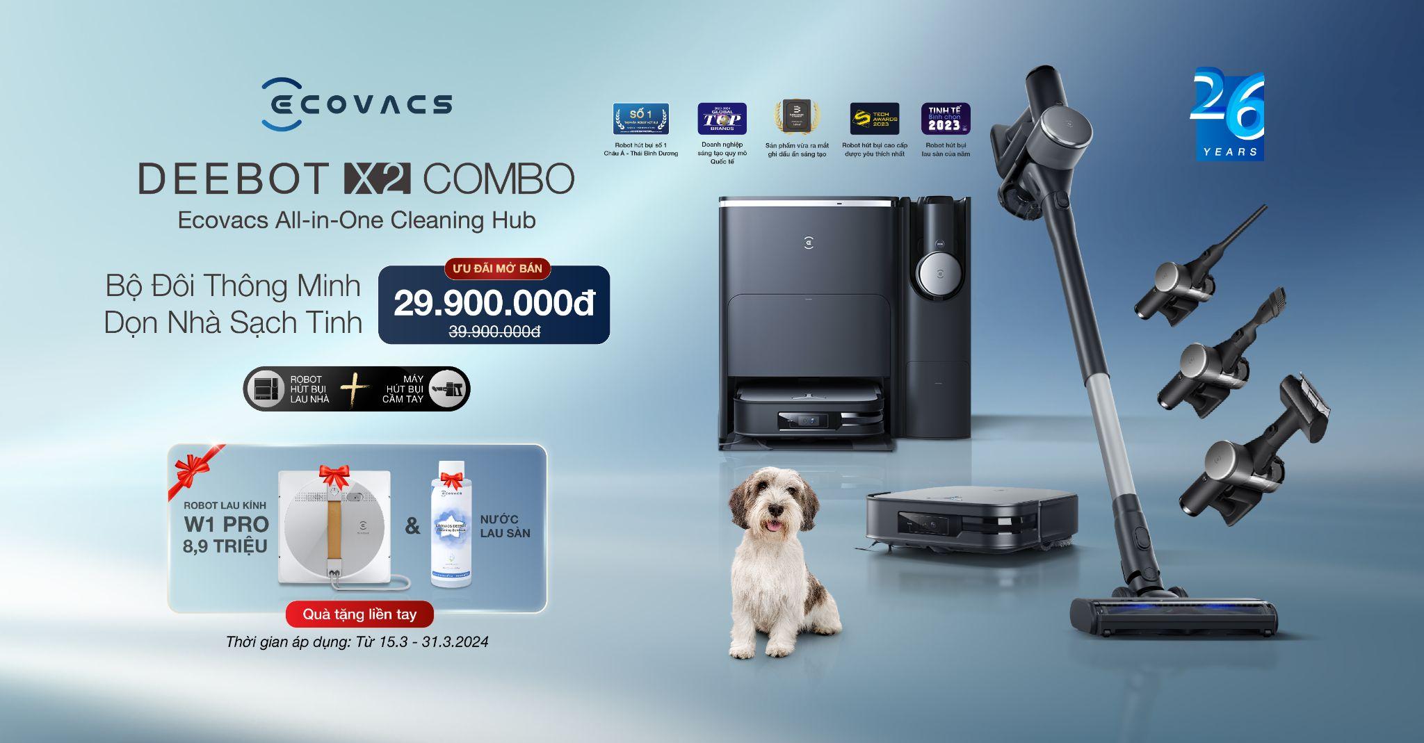 Loạt sản phẩm “đinh” từ Ecovacs vừa ra mắt người dùng Việt: X2 COMBO, T30 Pro Omni và bộ đôi Y1 Pro và Y1 Pro Plus - 1