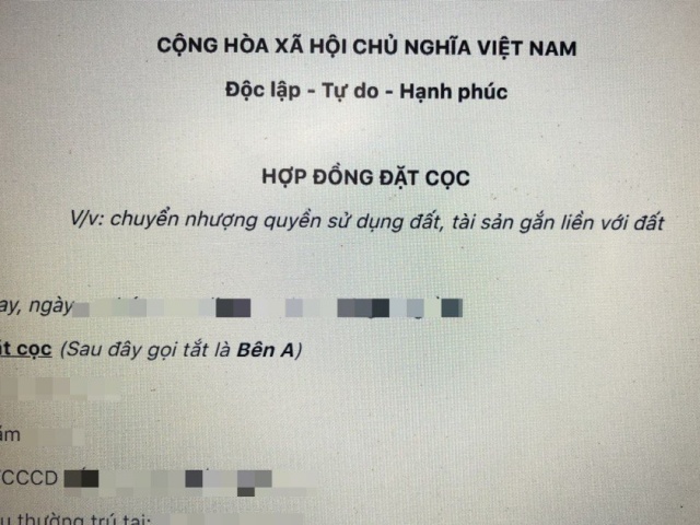 Pháp luật - Mất 500 triệu đồng vì thỏa thuận không có trong hợp đồng đặt cọc