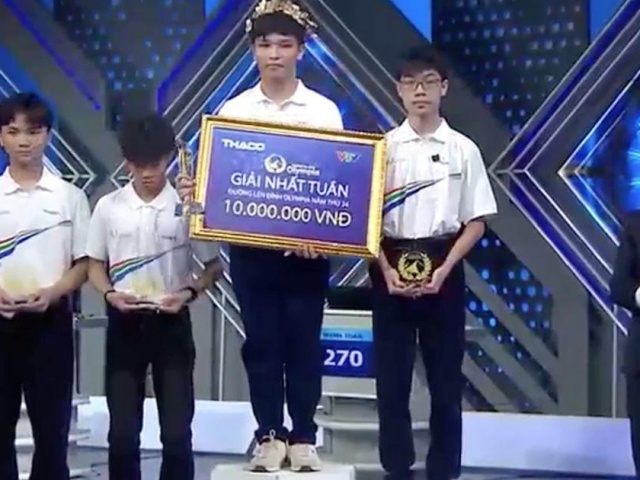 Nam sinh TP.HCM giành chiến thắng thuyết phục vòng thi tuần Đường lên đỉnh Olympia 2024