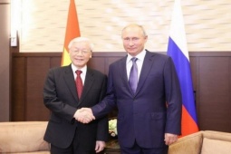 Tổng Bí thư Nguyễn Phú Trọng chúc mừng Tổng thống Nga Vladimir Putin