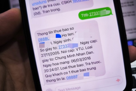 Chỉ một tin nhắn SMS, biết ngay CCCD có đang đứng tên SĐT lạ hay không