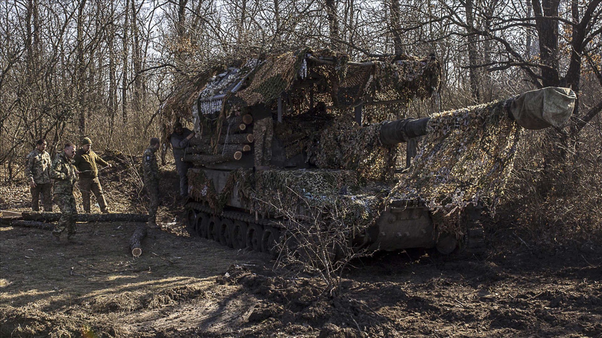 Pháo tự hành M109 của Italia (nước thành viên NATO) được trông thấy ở gần tiền tuyến Kherson ngày 15/3/2024. Ảnh: Getty
