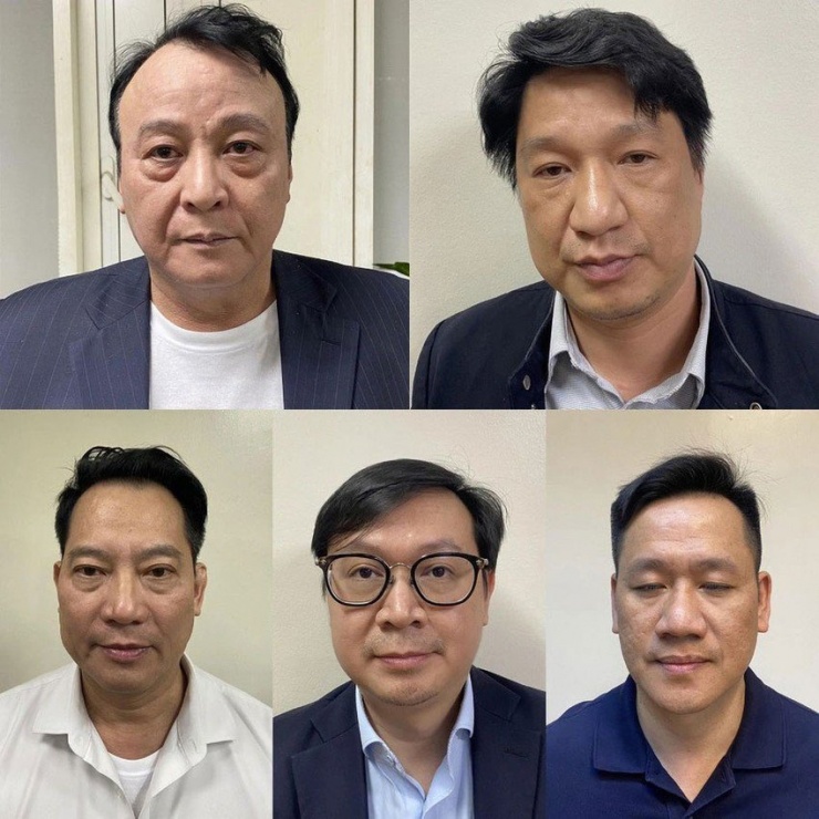 Một số bị cáo trong vụ Tân Hoàng Minh. Ảnh: BCA