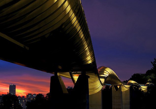 Cầu đi bộ Henderson Waves cao nhất Singapore.