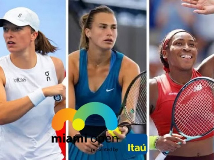 Lịch thi đấu tennis đơn nữ giải Miami Open 2024