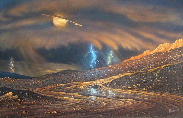 Cảnh quan Titan sơ khai - Ảnh đồ họa: SCI-NEWS