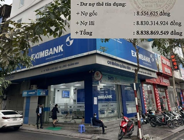 Ngân hàng Eximbank đang là tâm điểm về vụ đòi nợ thẻ tín dụng với dư nợ lên tới hơn 8,8&nbsp;tỷ đồng
