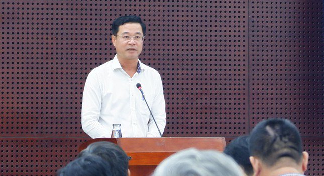 Ông Võ Nguyên Chương - Phó Giám đốc Sở TN&amp;MT TP. Đà Nẵng tại buổi họp báo. Ảnh: Nguyễn Thành