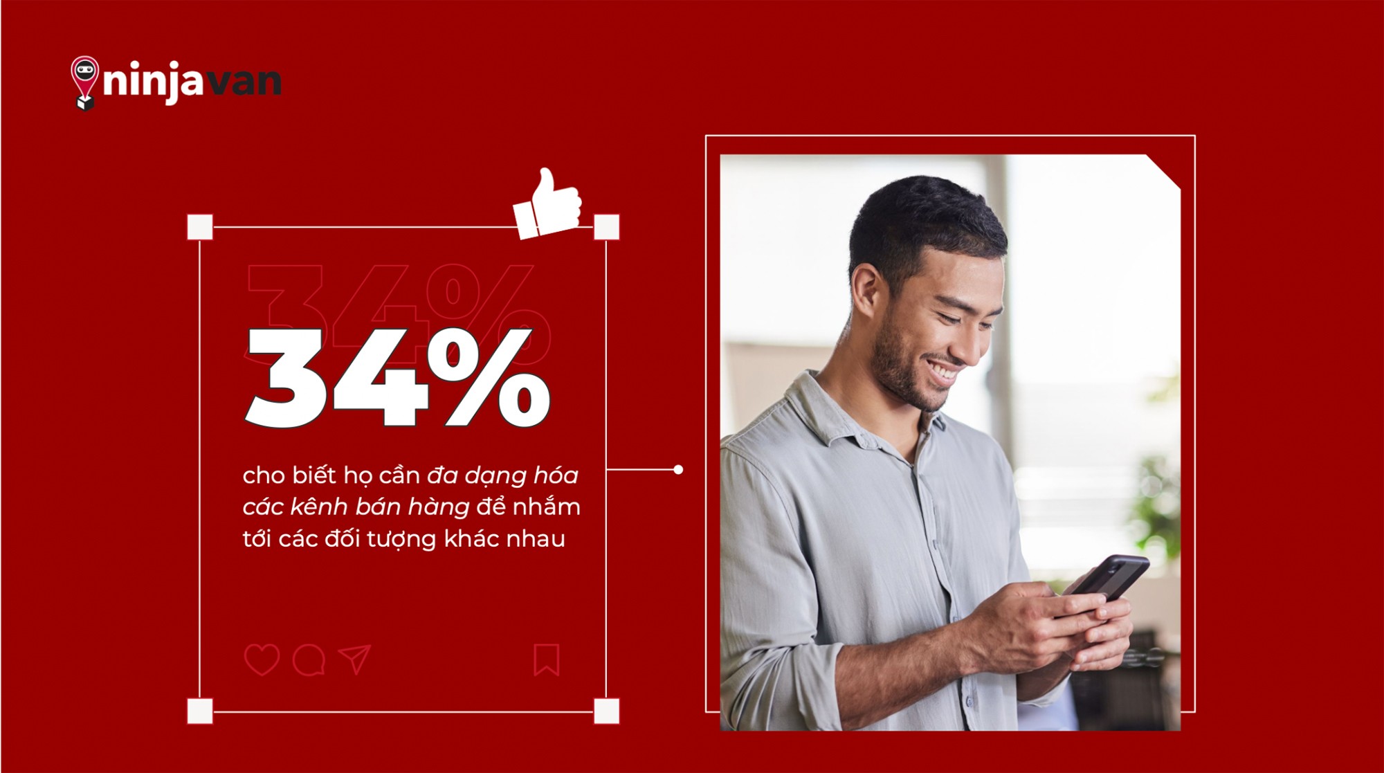 Theo Ninja Van, nhà bán hàng kinh doanh thương mại xã hội để đa dạng hoá các kênh bán hàng.