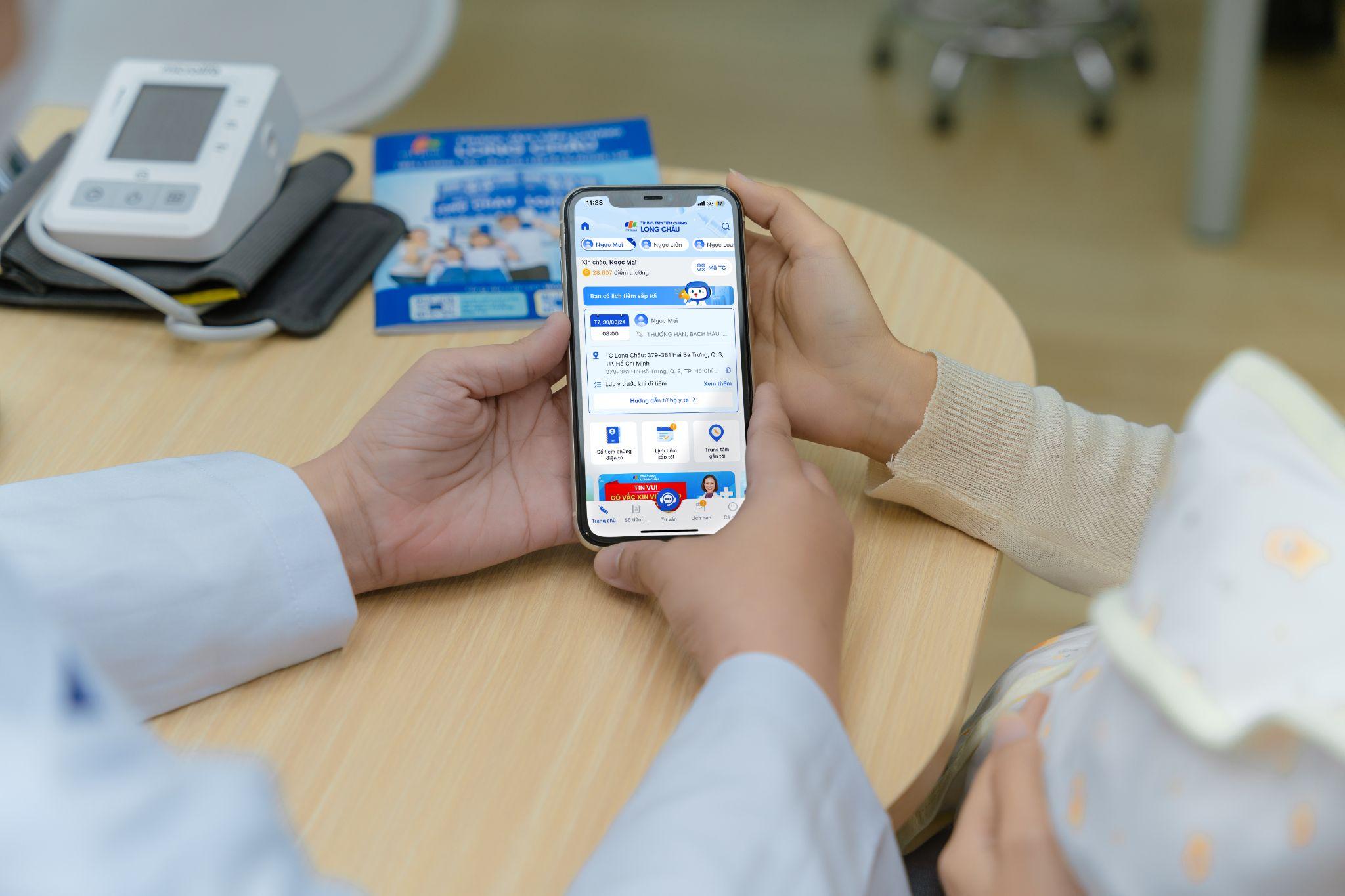 Sổ tiêm chủng điện tử Long Châu
