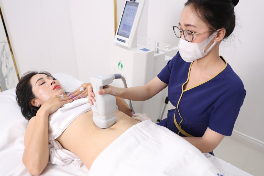 Quá trình thực hiện cách giảm mỡ bụng bằng công nghệ Lipo Hifu tại TMV Ngọc Dung