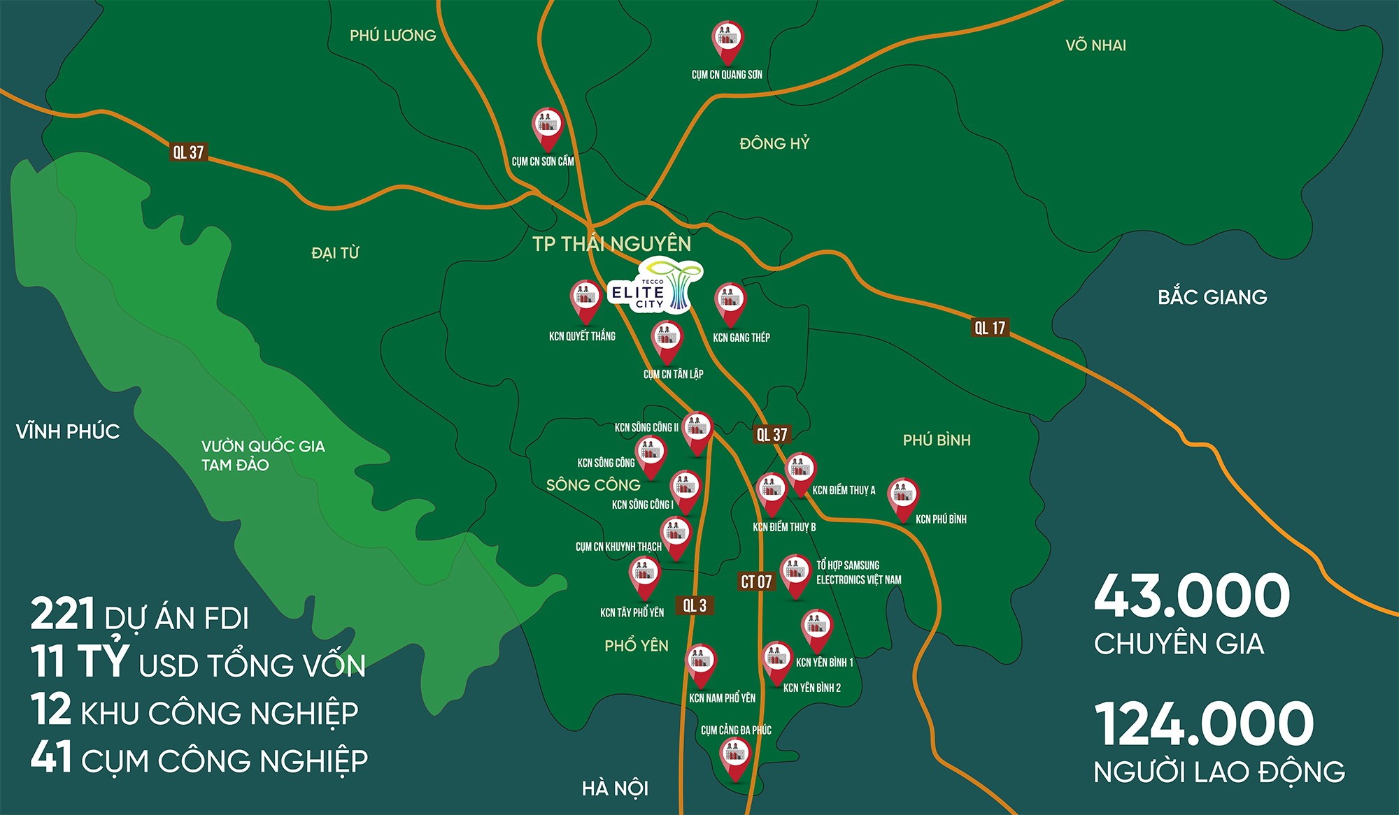 Tecco Elite City “giải cơn khát” lưu trú cao cấp cho chuyên gia đang làm việc tại các KCN lân cận