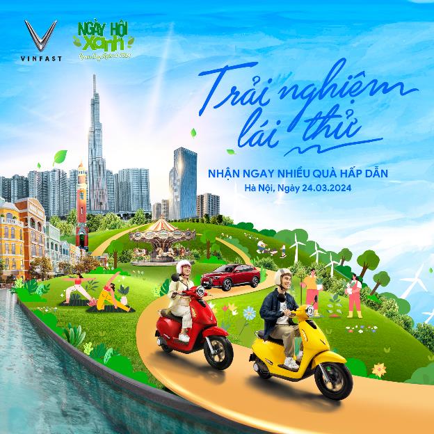 Trải nghiệm lái thử xe VinFast và nhận nhiều phần quà hấp dẫn tại “Ngày Hội Xanh”