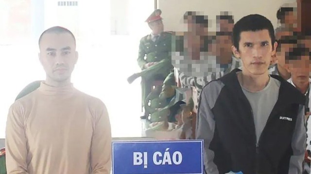 Hai bị cáo tại phiên toà