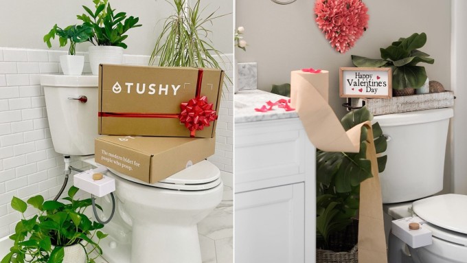 Sản phẩm thiết bị xịt rửa được làm quà tặng. Ảnh: Tushy