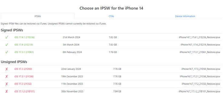 Apple bất ngờ mở sign cho phiên bản&nbsp;iOS 17.3.1.