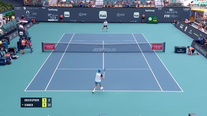 Video tennis Sinner - Griekspoor: Bản lĩnh ngược dòng, đường rộng đã mở (Miami Open)
