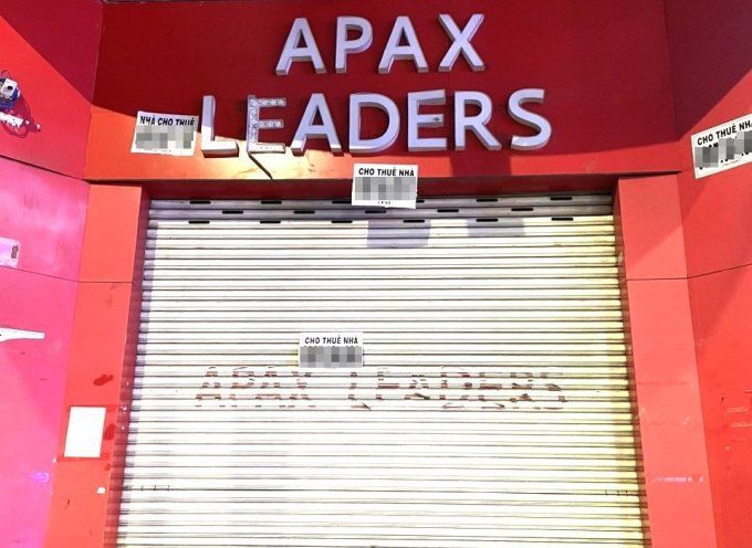  Trung tâm Apax Leaders tại quận Phú  Nhuận, TP HCM đóng cửa, ngày 4/3. Ảnh: Huyền Nhung  
