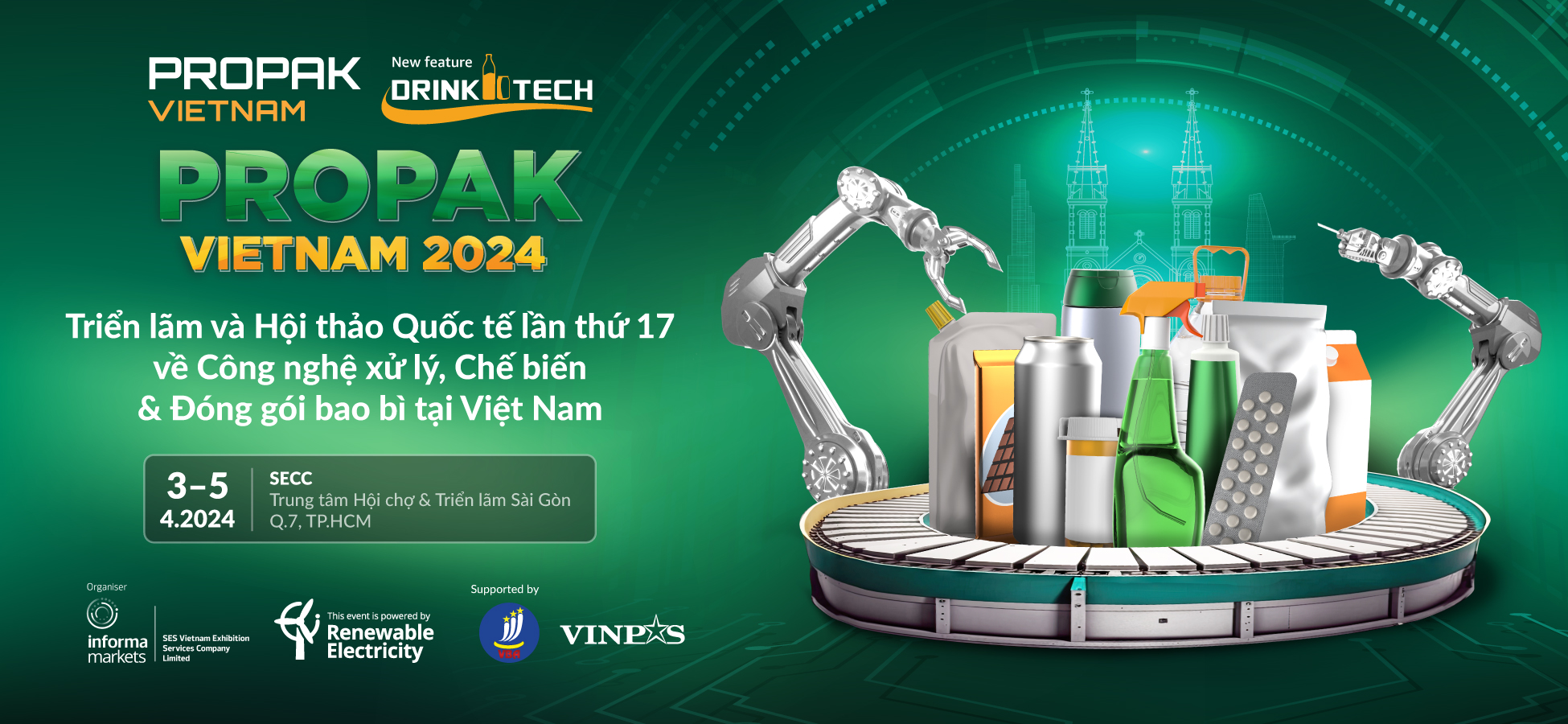 Hơn 400+ doanh nghiệp quy tụ tại Triển lãm ProPak Vietnam 2024 từ 03 - 05.04 tại SECC - 5