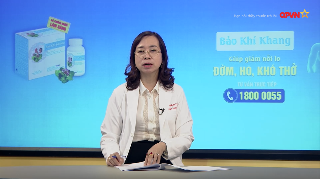 Ths, Bs Chu Thị Cúc Hương tư vấn điều trị đàm, ho, khó thở cho người bệnh 