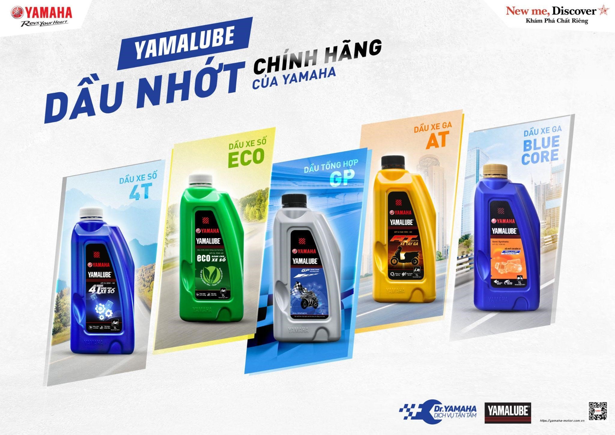 Yamaha cam kết 100% dầu nhớt chính hãng, tương thích với từng sản phẩm