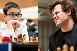 Thể thao - &quot;Vua cờ&quot; Carlsen thua đối thủ 10 tuổi, lý do &quot;đầu hàng&quot; sau 48 nước