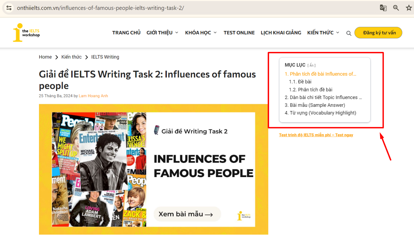 Đề thi IELTS Writing mới nhất được giải và phân tích trên Website