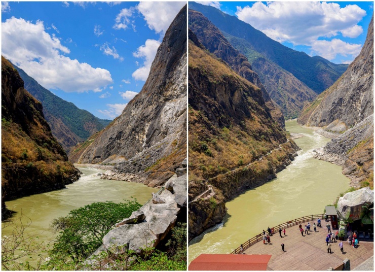 Du khách có xu hướng chọn đi trên con đường mòn thấp để ngắm nhìn dòng sông