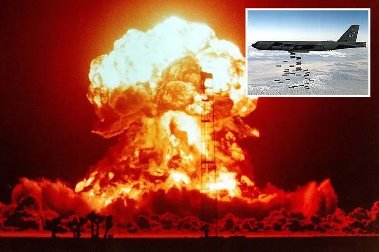 Thảm họa có thể xảy ra trong các vụ rơi bom hạt nhân của Mỹ (ảnh: The Sun)