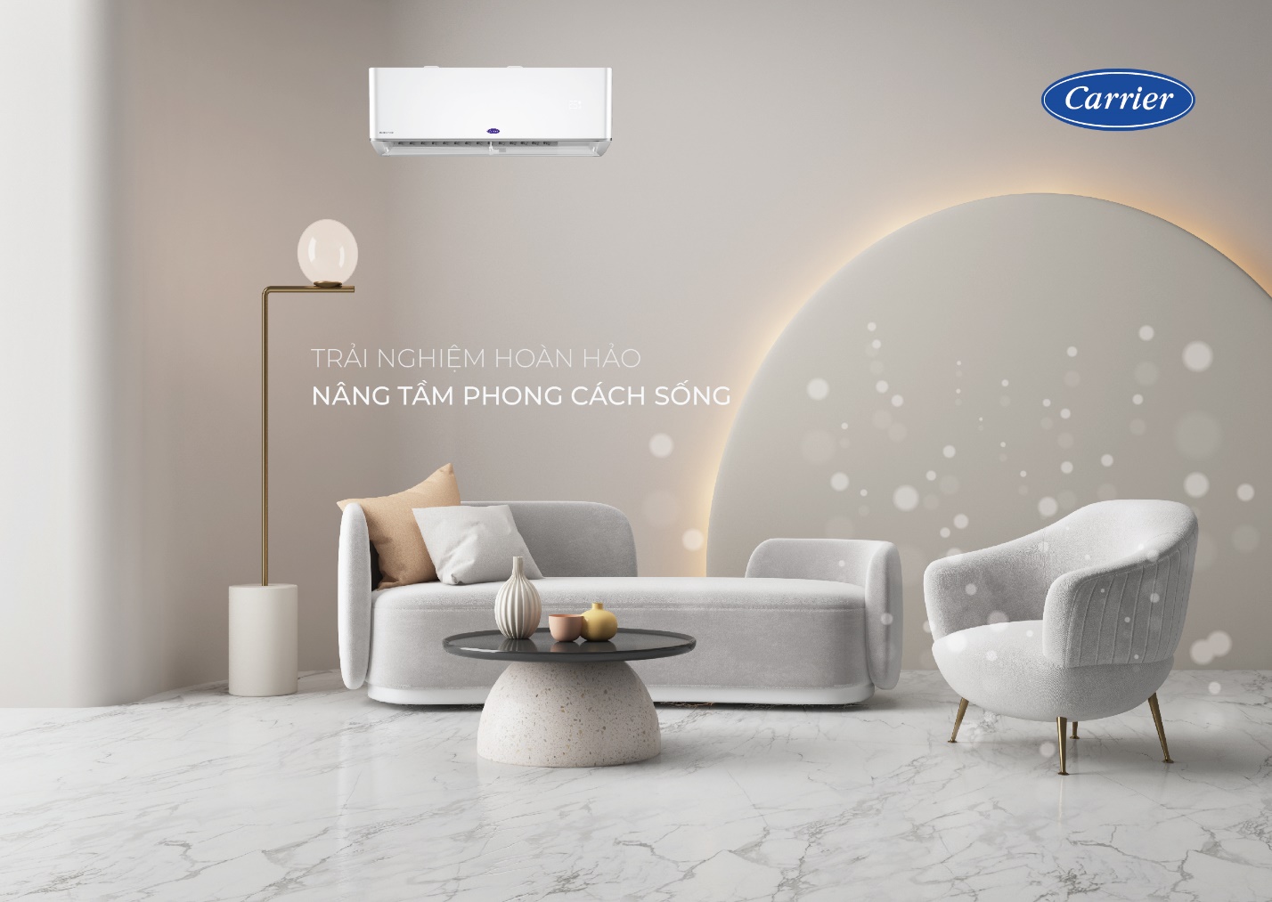 Điều hòa treo tường Carrier (Mỹ) không chỉ tô điểm cho không gian sống mà còn mang đến phong cách sống chuẩn Mỹ cho bạn.