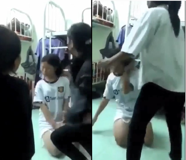 Nữ sinh lớp 10 bị bắt quỳ, đánh hội đồng