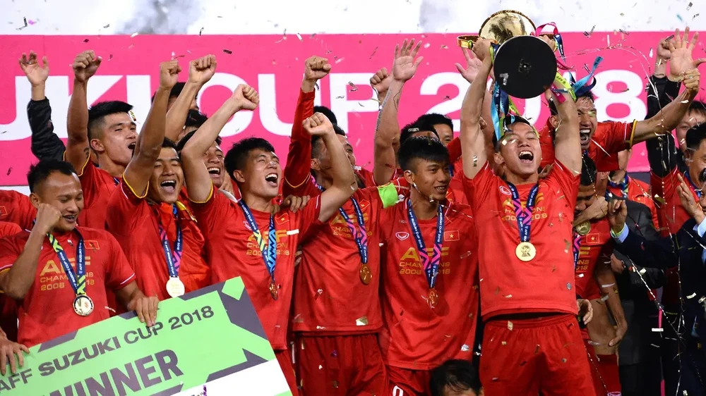 Tuyển Việt Nam vô địch AFF Cup 2018. ẢNH: AFP