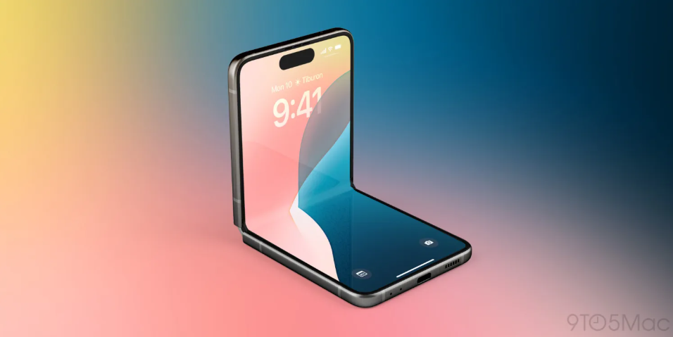 Concept photo of iPhone with folding screen.