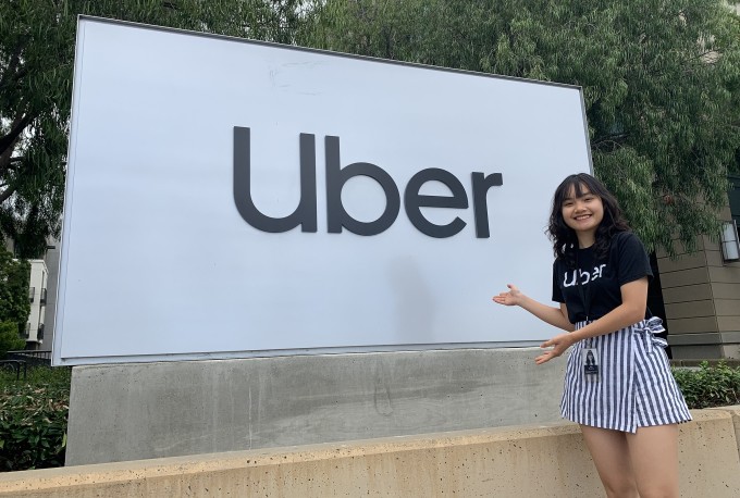 Hà Anh trong thời gian thực tập ở Uber. Ảnh: Nhân vật cung cấp