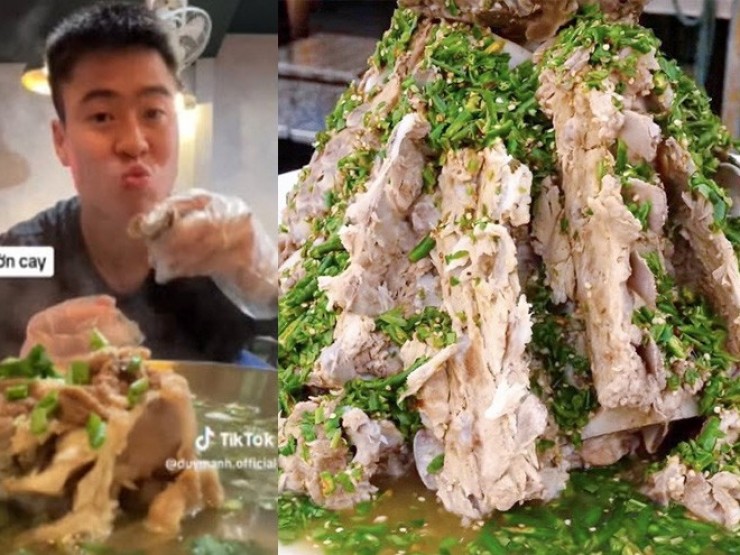 Đội trưởng Duy Mạnh thích thú khi mukbang tháp sườn cay kiểu Thái