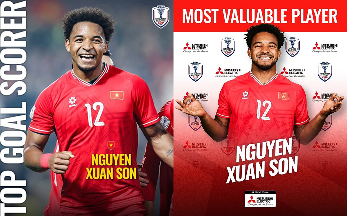 Nguyễn Xuân Son giành cú đúp giải thưởng cá nhân tại AFF Cup 2024