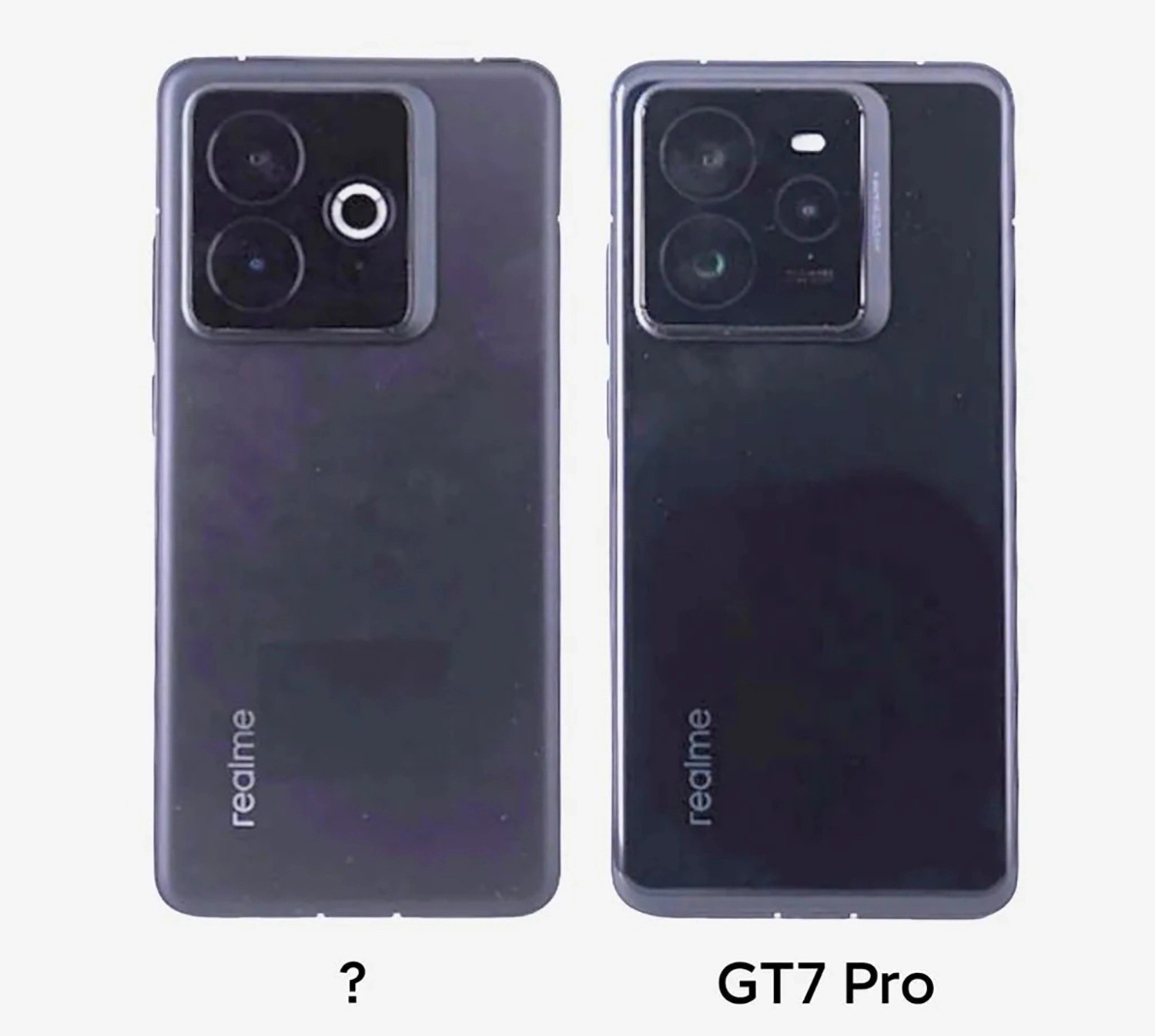 Hình ảnh rò rỉ về mẫu điện thoại có thiết kế tương tự như Realme GT7 Pro.