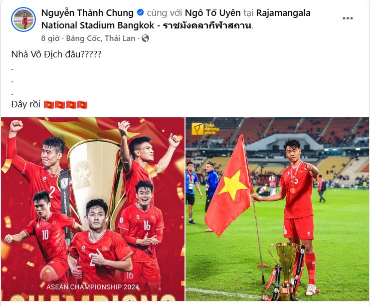 Hậu vệ Nguyễn Thành Chung đã được 