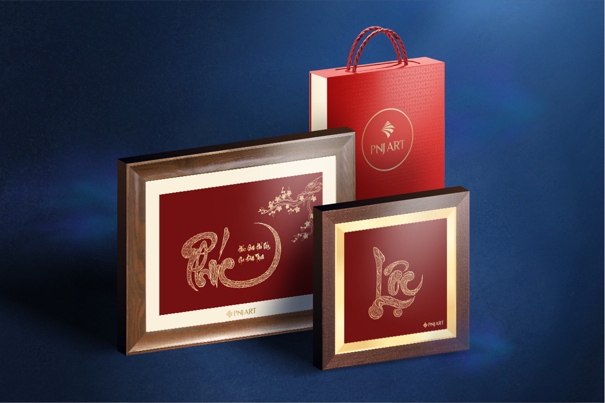 Bộ sưu tập tranh Lời Vàng Ý Ngọc không chỉ là quà tặng Tết mà còn là sự hội tụ của nghệ thuật chế tác và nét đẹp văn hóa Việt. Ảnh PNJ