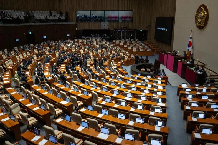 Một phiên họp toàn thể của quốc hội Hàn Quốc. Ảnh: KOREA TIMES