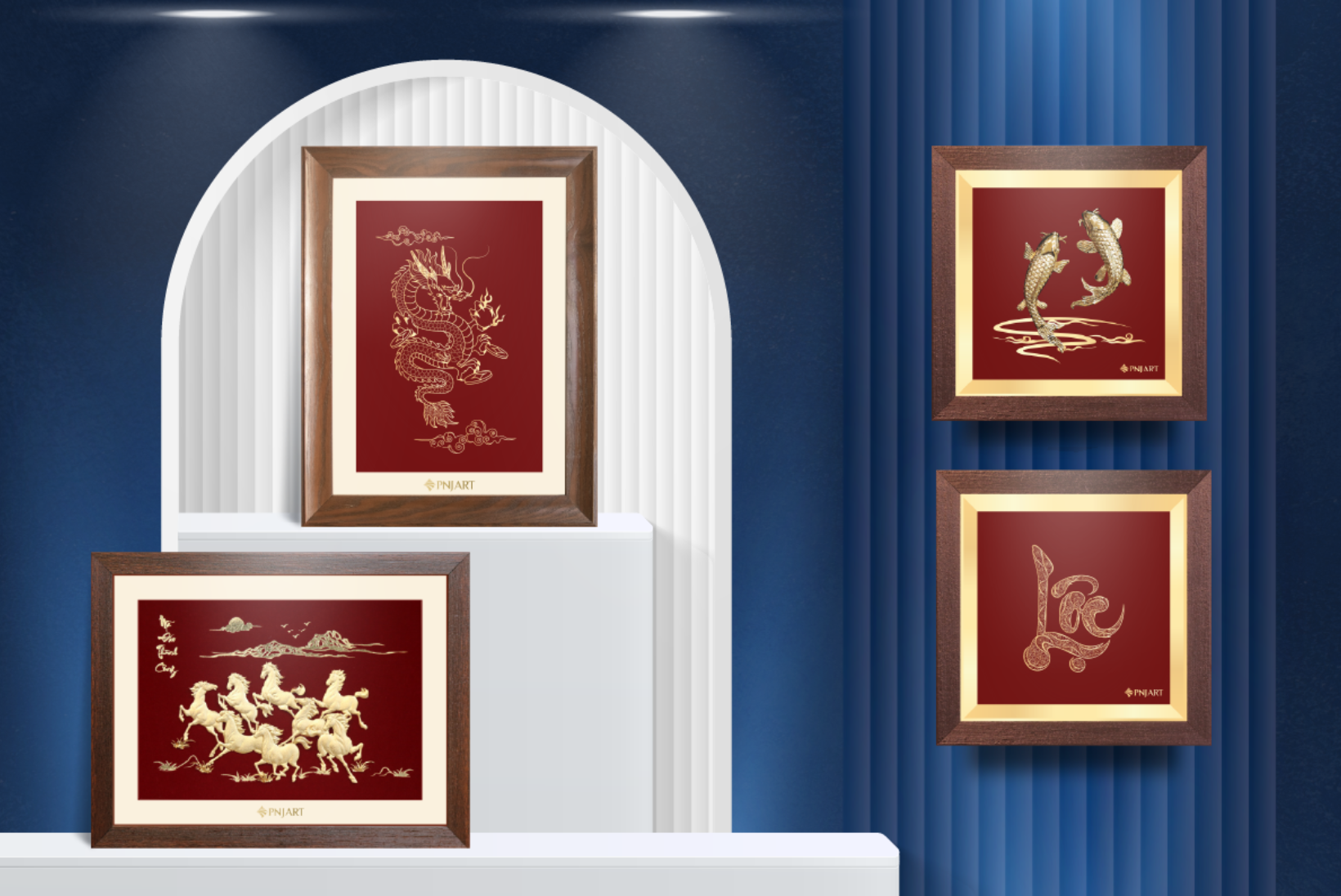 Với Bộ sưu tập tranh Lời Vàng Ý Ngọc, PNJArt không chỉ mang đến món quà Tết mà còn gửi trao giá trị văn hóa trường tồn qua thời gian. Ảnh PNJ