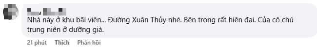 Cư dân mạng để lại bình luận về thông tin chủ nhân thực sự của ngôi nhà.