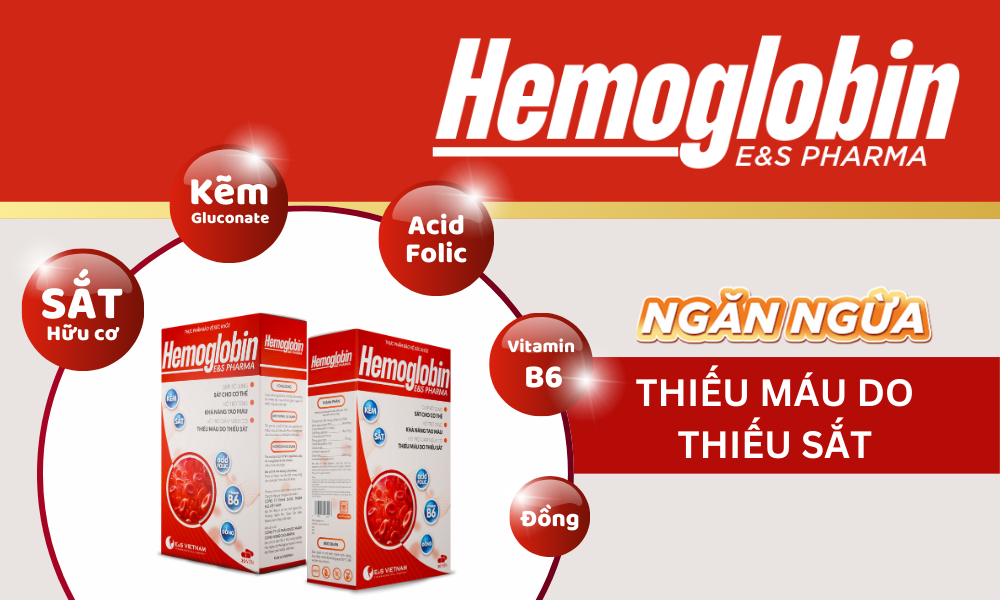Hemoglobin E&amp;S Pharma bổ sung hàm lượng sắt cần thiết cho cơ thể
