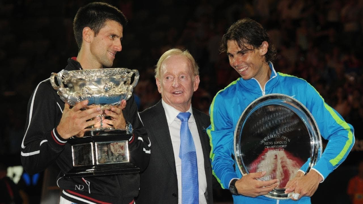 Djokovic (izquierda), "el rey del Open de Australia", y Nadal (derecha) crearon una final histórica en Australia 2012