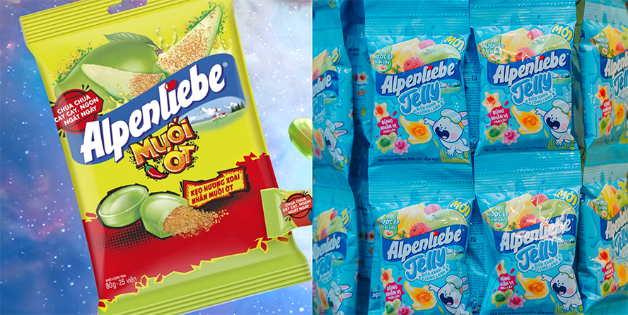 Alpenliebe Xoài Muối Ớt và Alpenliebe Jelly Biển Xanh Long Lanh - những “tân binh” khuấy đảo thị trường kẹo trong nước