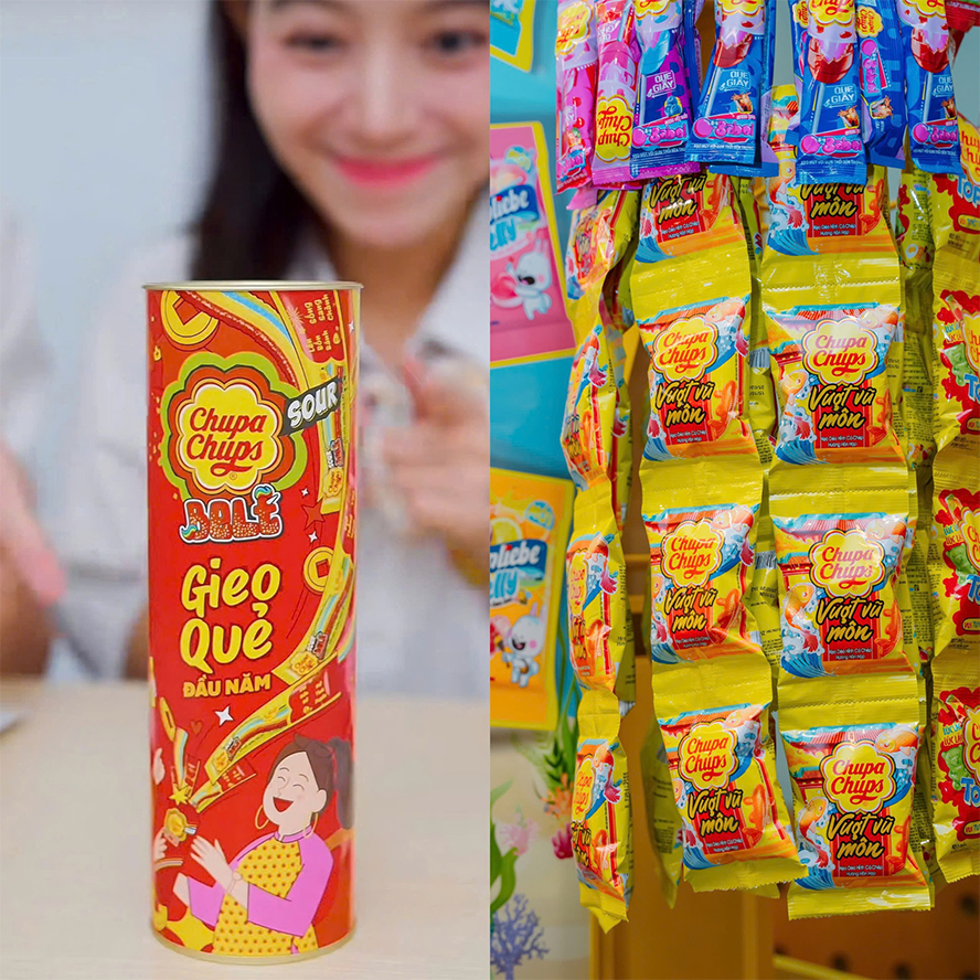 “Ống Gieo Quẻ Vạn Điều Chups” và Chupa Chups Kẹo Dẻo Cá Chép Vượt Vũ Môn và sẽ là điểm nhấn nổi bật trong bộ sưu tập Tết 2025